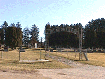 Halfway Creek Cemetery entrance, March 2000