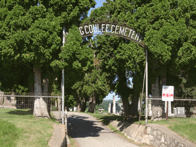 Long Coulee Cemetery entrance, June 2000