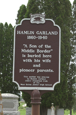 "Son of the Middle Border" author Hamlin Garland is buried here along with his parents and wife