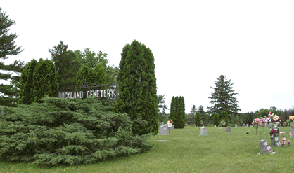 Rockland Cemetery from Hwy. U, June 2000