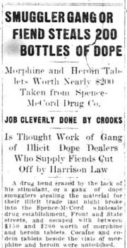 1915-9-9_Trib_p1_smugglers_gang_or_fiend_steals_200_bottles_of_dope_CROPPED.jpg