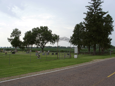 Asbury Cemetery from Hwy. ZZ on Brice Prairie