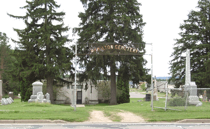 Hamilton Cemetery from Hwy. 16, June 2000