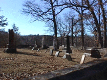The cemetery in Feb. 2000 is still surrounded by a small retaining wall built by Carl Helgeson around 1900