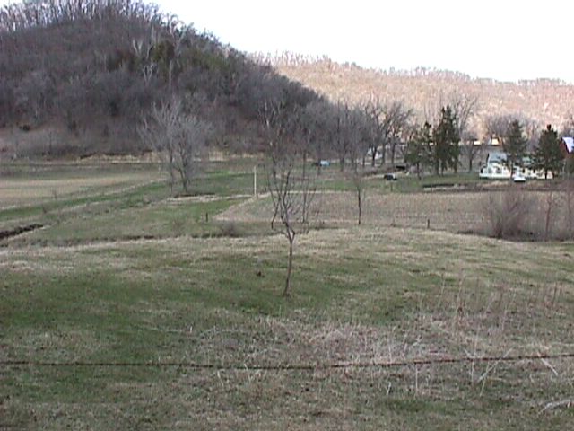 Looking north from Meyer Family Cemetery toward Kammel Coulee Road, March 2000