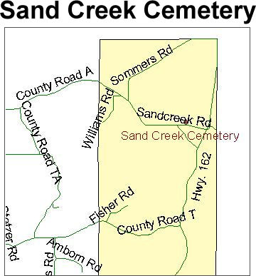 Map to Sand Creek Cemetery